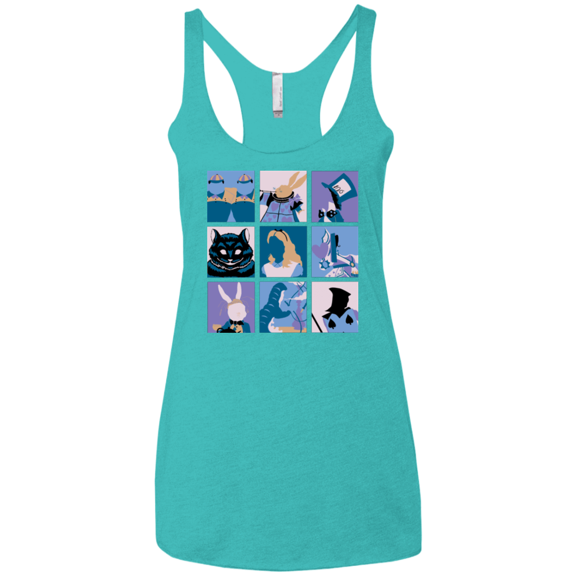 T-Shirts Tahiti Blue / X-Small Alice Pop Women's Triblend Racerback Tank