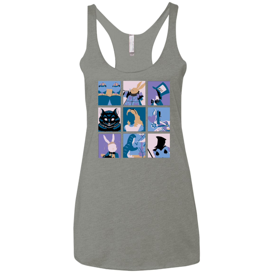 T-Shirts Venetian Grey / X-Small Alice Pop Women's Triblend Racerback Tank