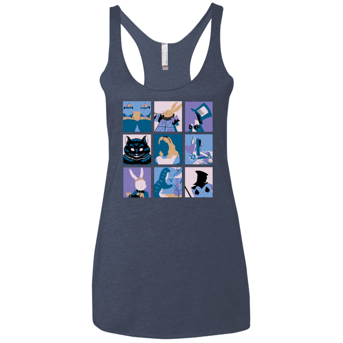 T-Shirts Vintage Navy / X-Small Alice Pop Women's Triblend Racerback Tank