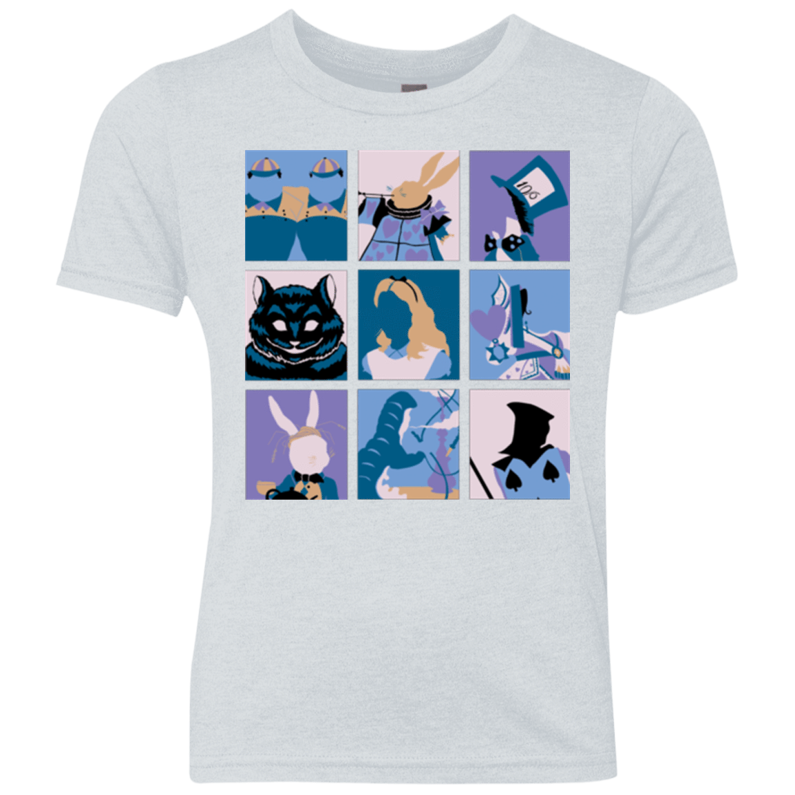 T-Shirts Heather White / YXS Alice Pop Youth Triblend T-Shirt