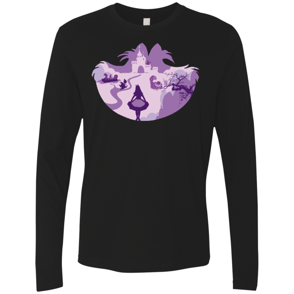 T-Shirts Black / Small Alice Portrait Pop Men's Premium Long Sleeve