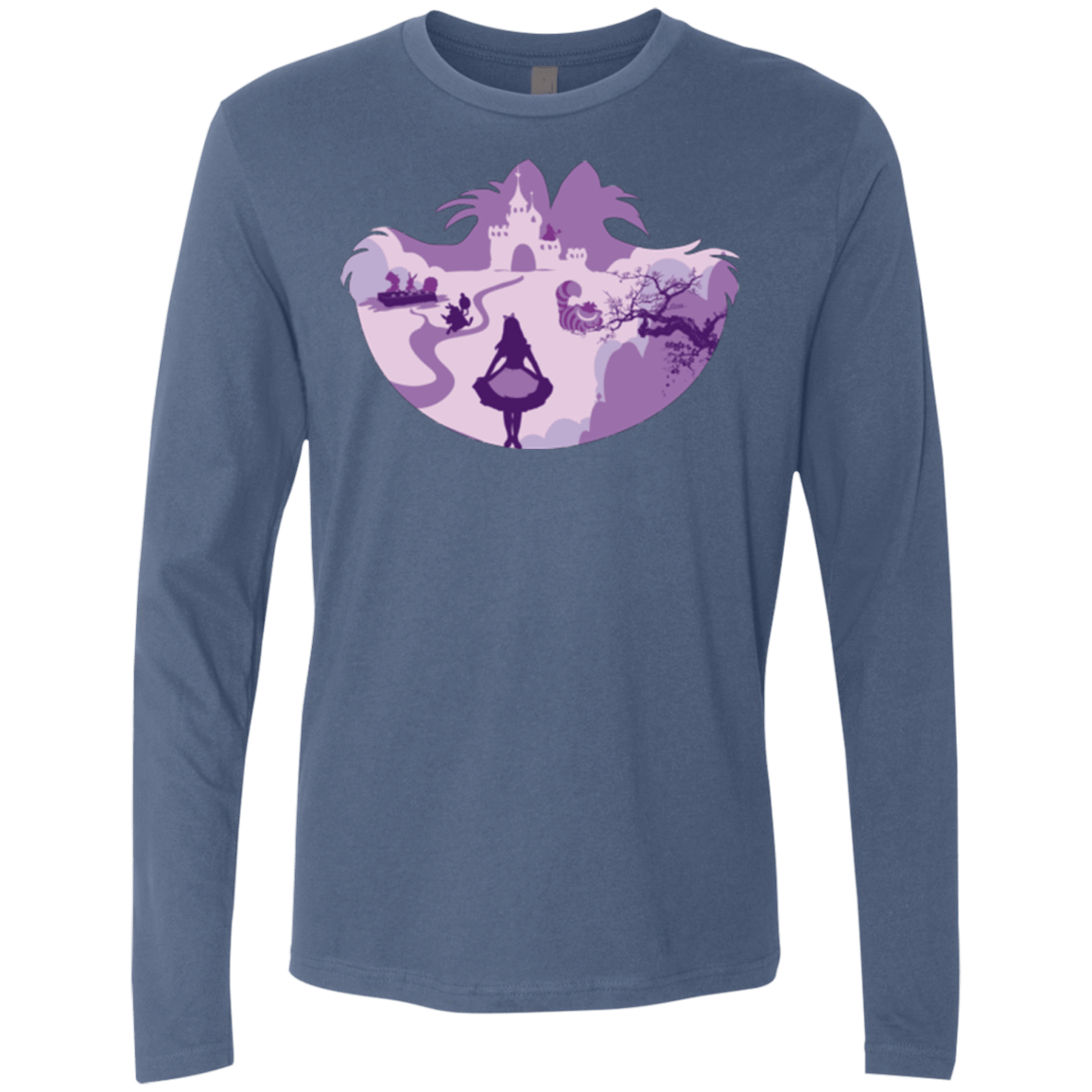 T-Shirts Indigo / Small Alice Portrait Pop Men's Premium Long Sleeve