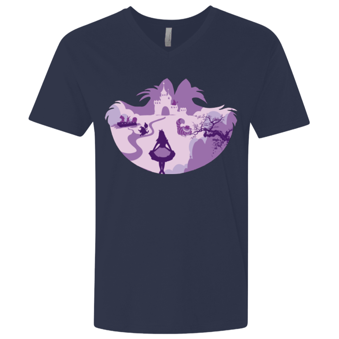 T-Shirts Midnight Navy / X-Small Alice Portrait Pop Men's Premium V-Neck