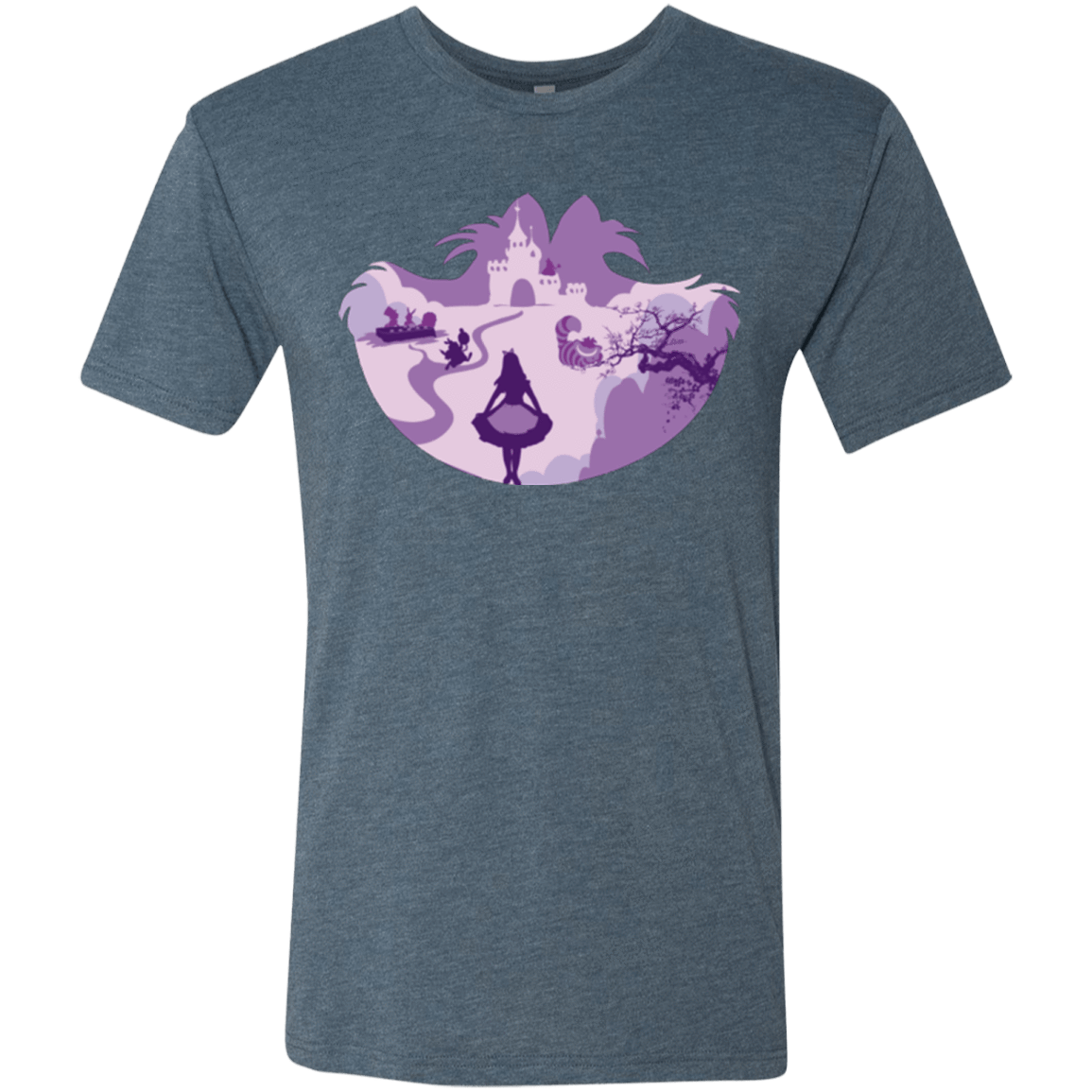 T-Shirts Indigo / Small Alice Portrait Pop Men's Triblend T-Shirt