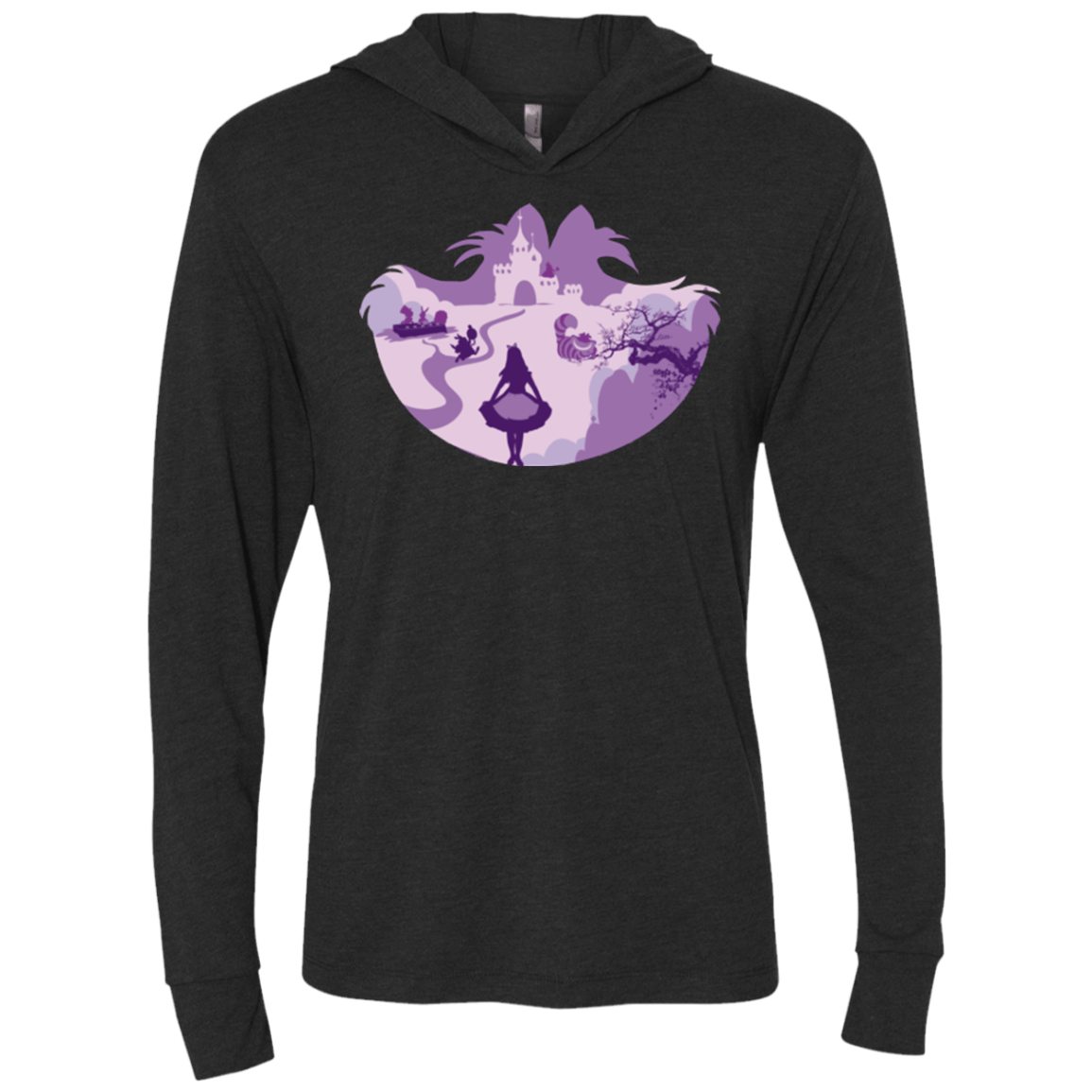 T-Shirts Vintage Black / X-Small Alice Portrait Pop Triblend Long Sleeve Hoodie Tee