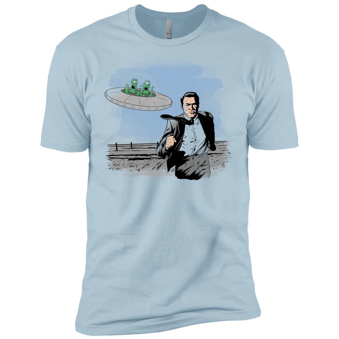 T-Shirts Light Blue / YXS Alien Attack Boys Premium T-Shirt