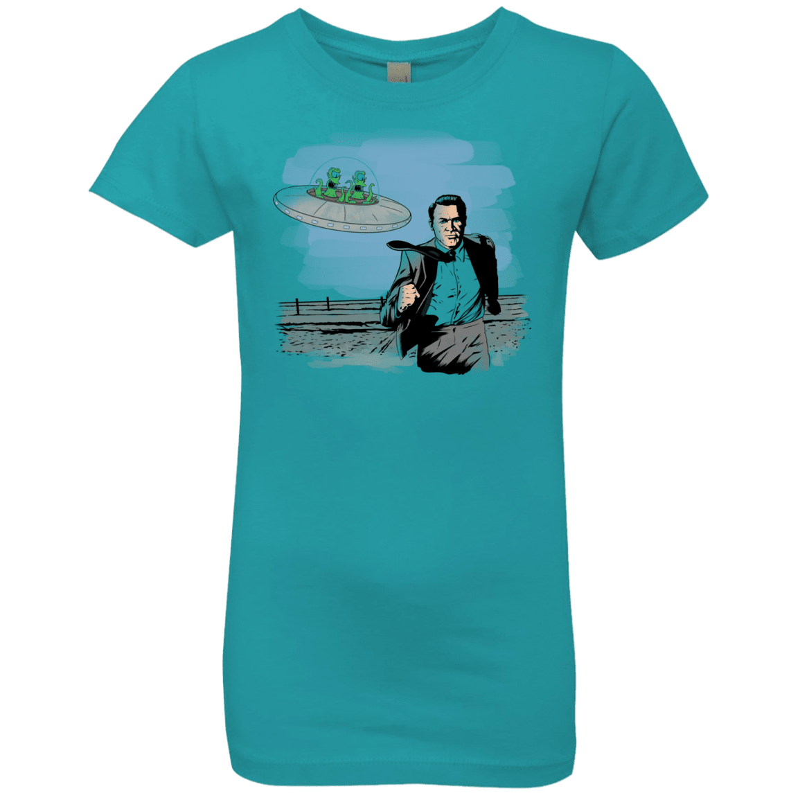 T-Shirts Tahiti Blue / YXS Alien Attack Girls Premium T-Shirt