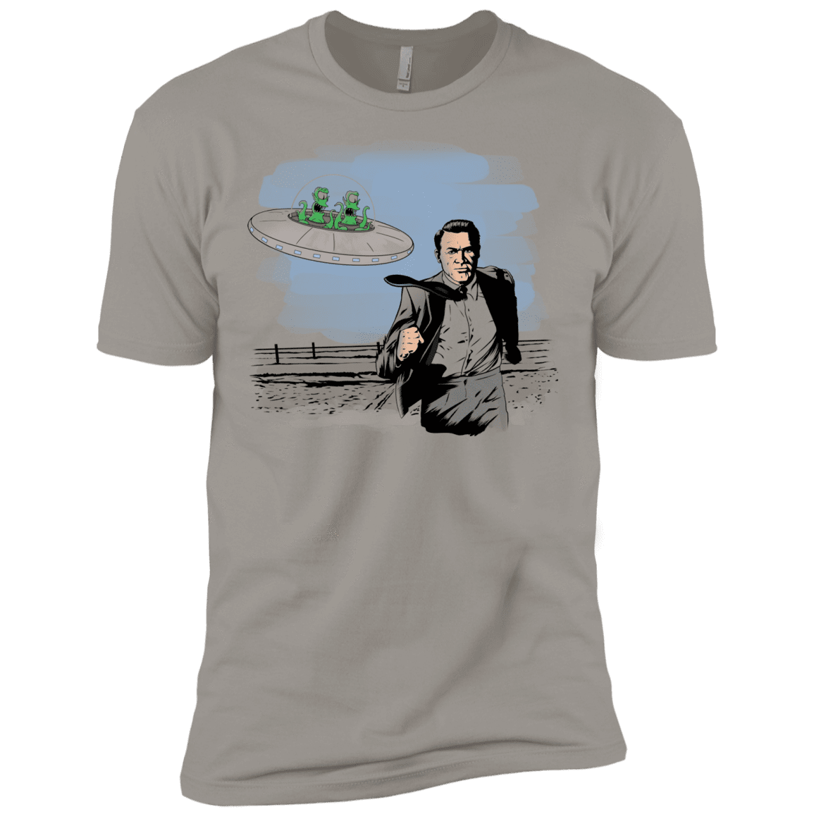 T-Shirts Light Grey / X-Small Alien Attack Men's Premium T-Shirt