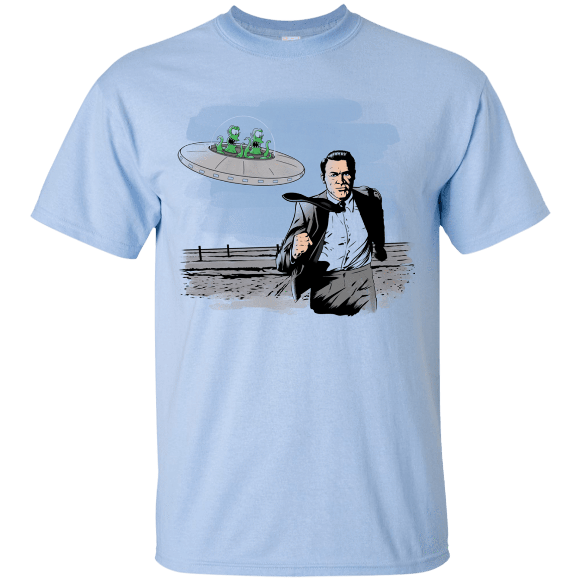 T-Shirts Light Blue / Small Alien Attack T-Shirt