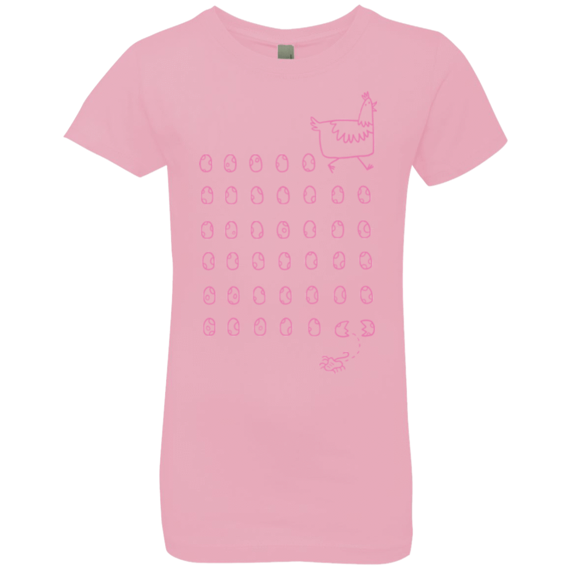 T-Shirts Light Pink / YXS Alien Chicken Girls Premium T-Shirt