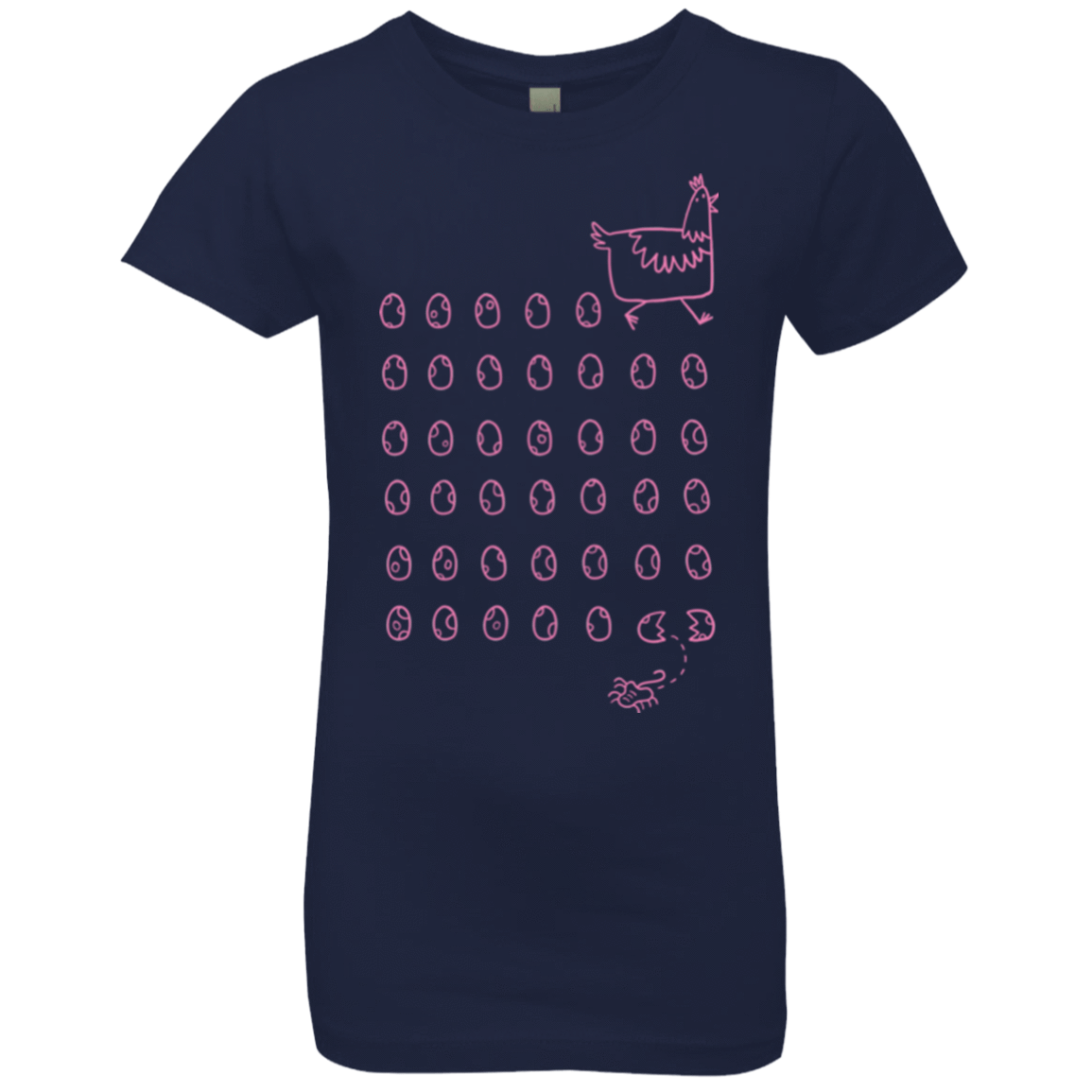 T-Shirts Midnight Navy / YXS Alien Chicken Girls Premium T-Shirt