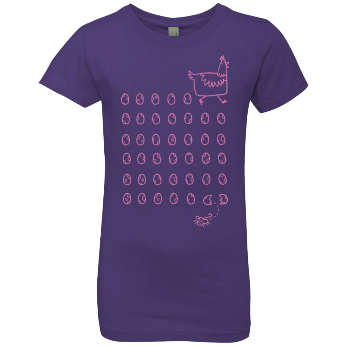 T-Shirts Purple Rush / YXS Alien Chicken Girls Premium T-Shirt