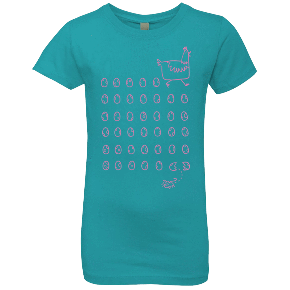 T-Shirts Tahiti Blue / YXS Alien Chicken Girls Premium T-Shirt