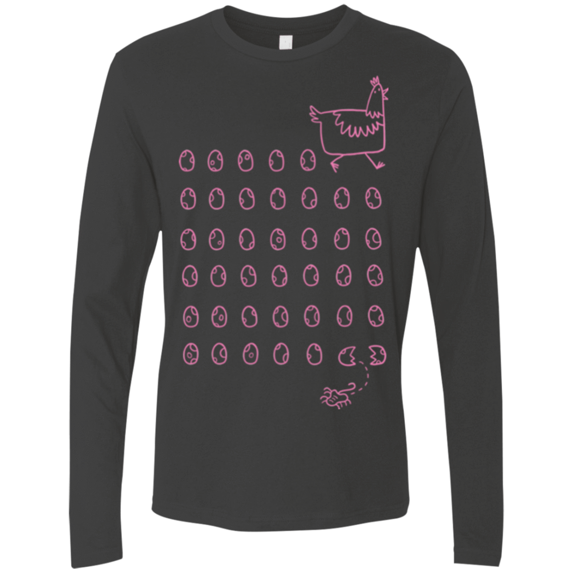 T-Shirts Heavy Metal / Small Alien Chicken Men's Premium Long Sleeve