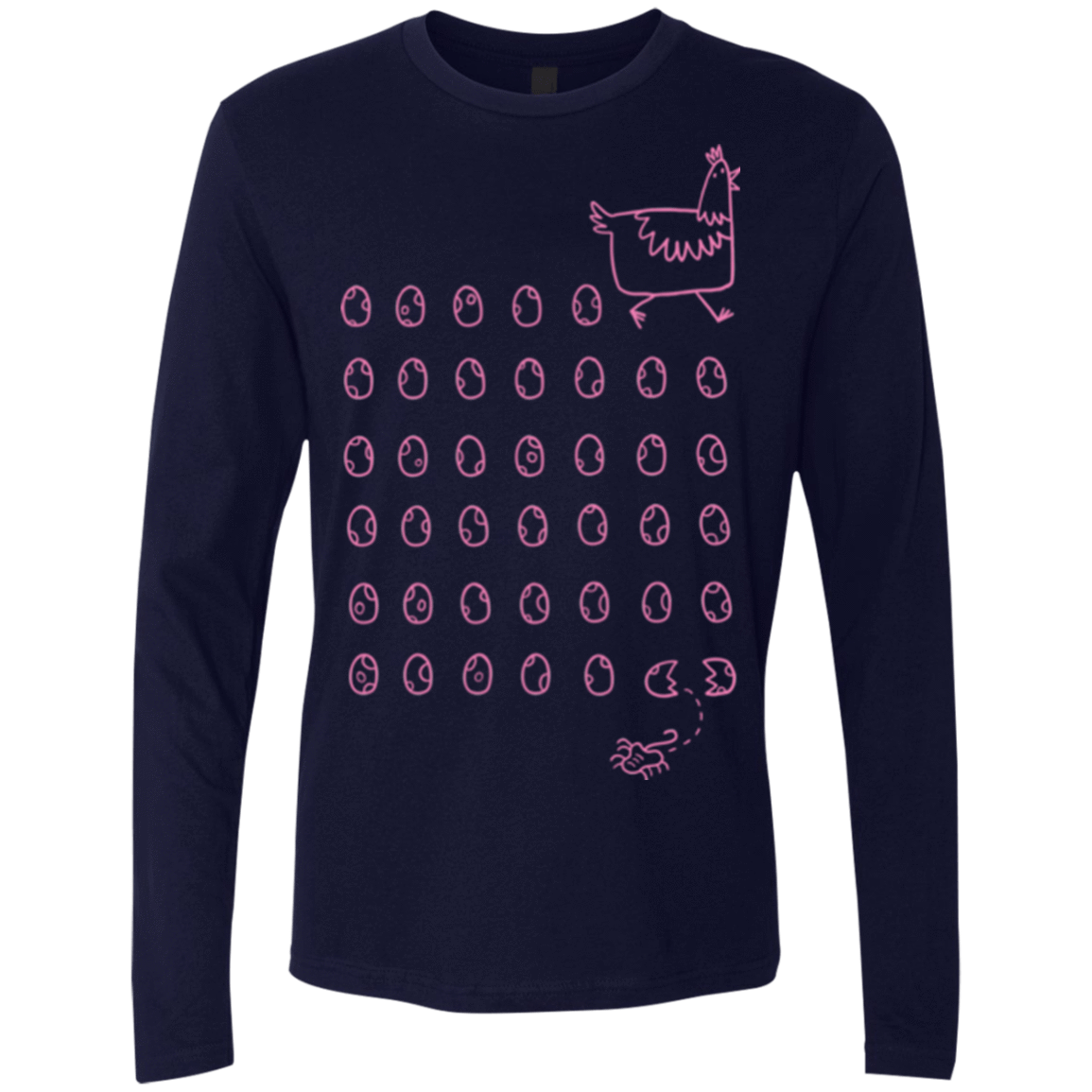 T-Shirts Midnight Navy / Small Alien Chicken Men's Premium Long Sleeve