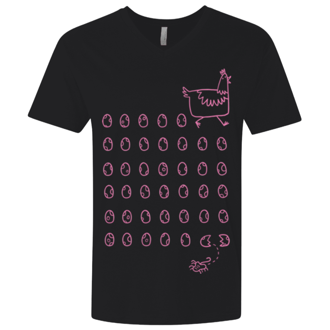 T-Shirts Black / X-Small Alien Chicken Men's Premium V-Neck