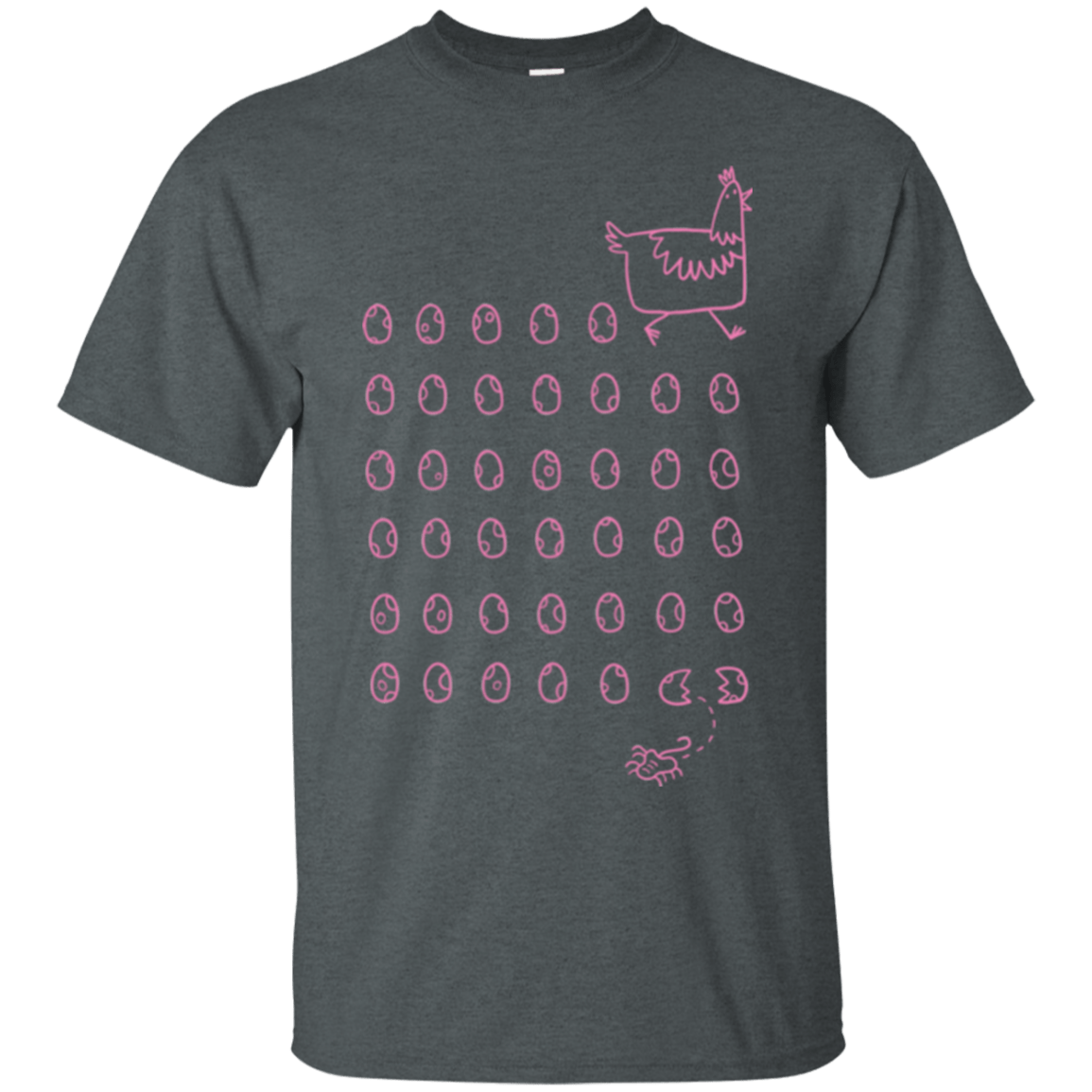 T-Shirts Dark Heather / Small Alien Chicken T-Shirt