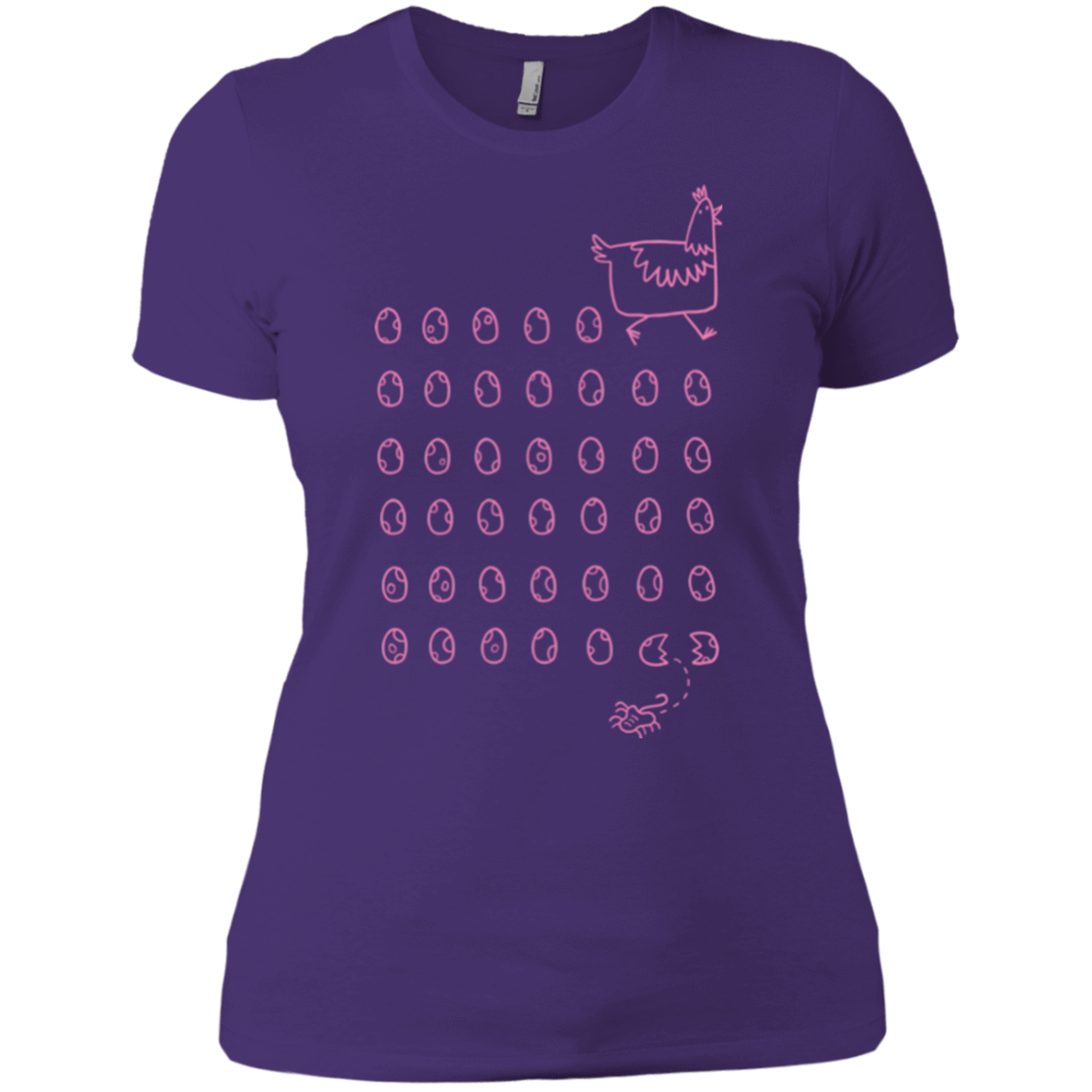 T-Shirts Purple / X-Small Alien Chicken Women's Premium T-Shirt