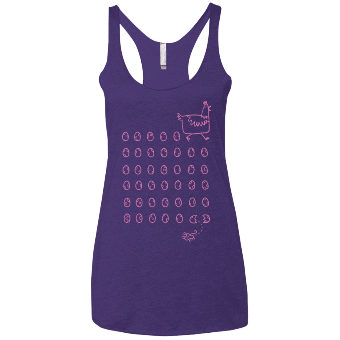 T-Shirts Purple / X-Small Alien Chicken Women's Triblend Racerback Tank