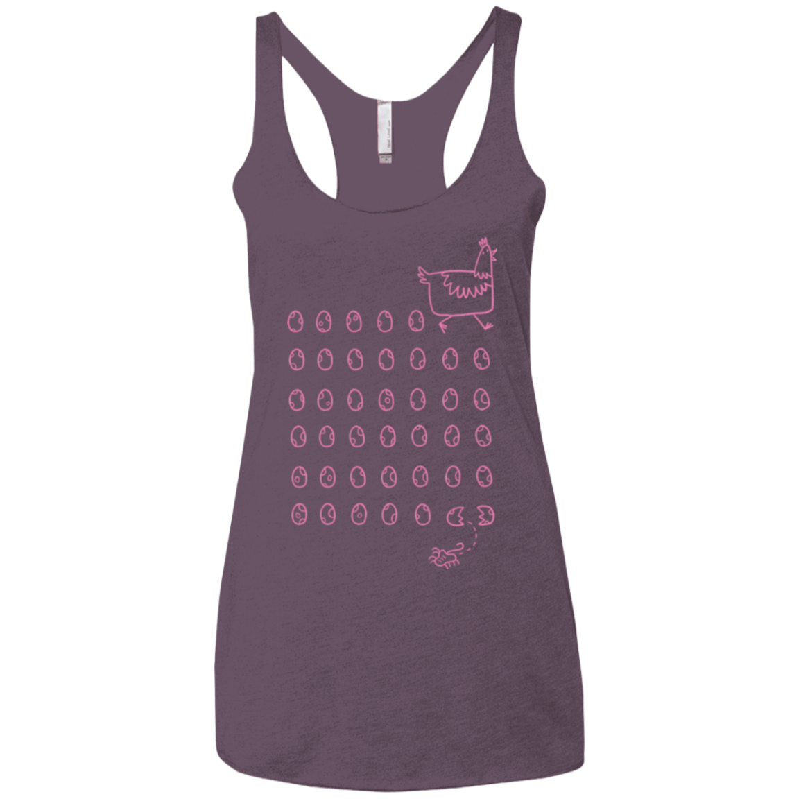 T-Shirts Vintage Purple / X-Small Alien Chicken Women's Triblend Racerback Tank