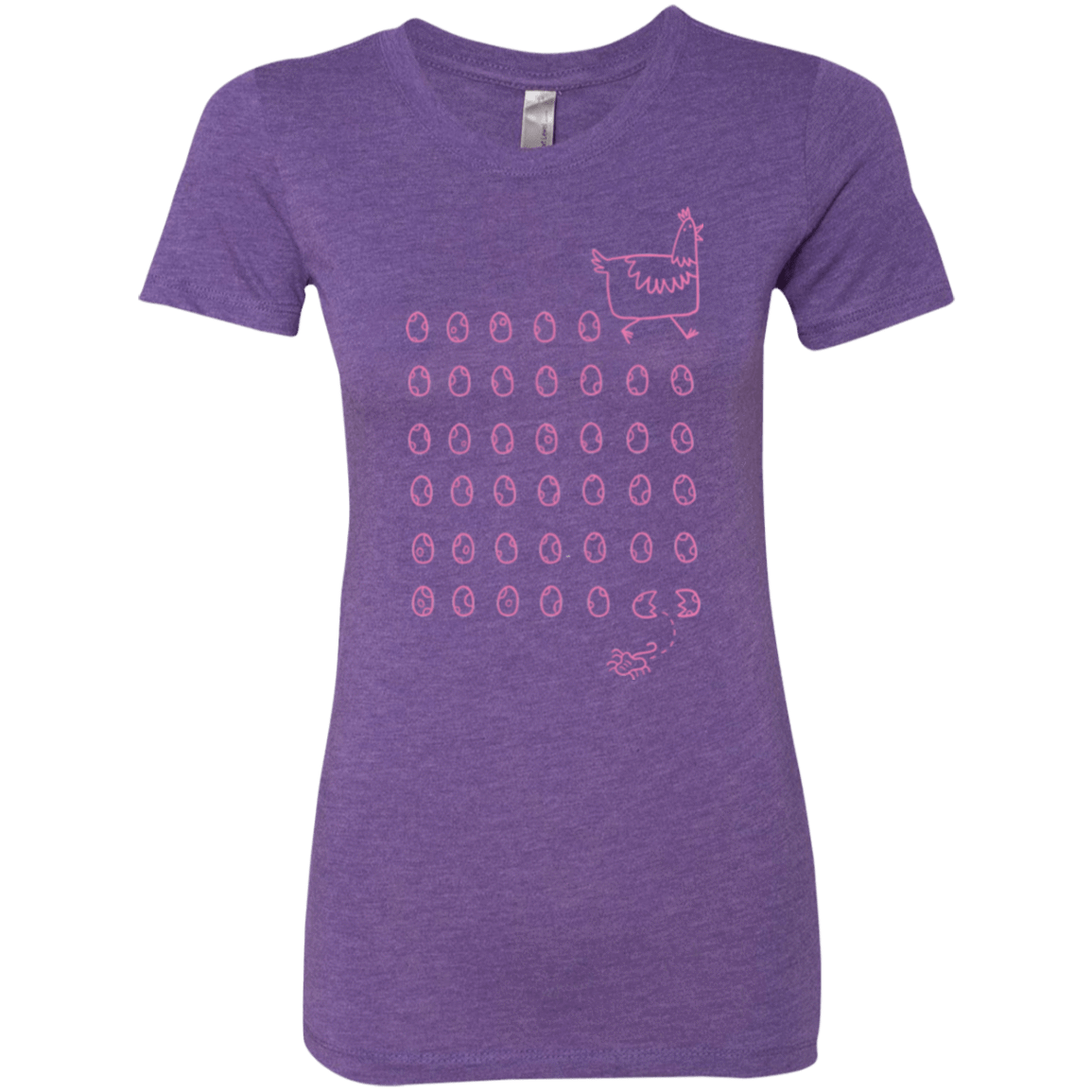 T-Shirts Purple Rush / Small Alien Chicken Women's Triblend T-Shirt