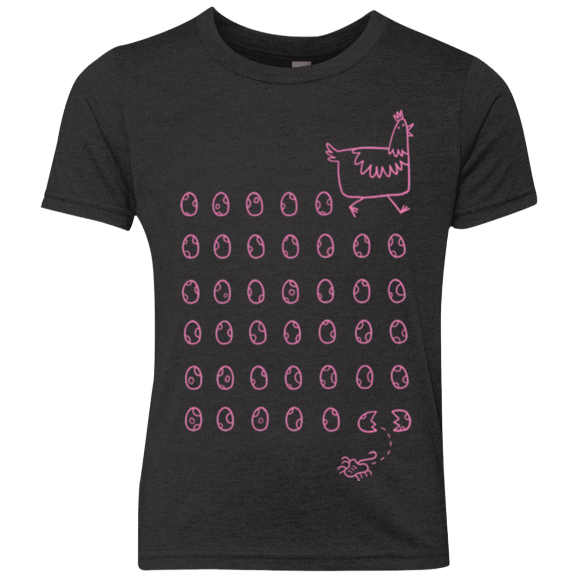 T-Shirts Vintage Black / YXS Alien Chicken Youth Triblend T-Shirt