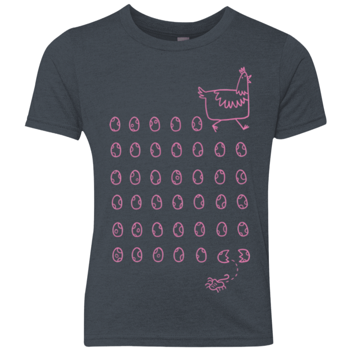 T-Shirts Vintage Navy / YXS Alien Chicken Youth Triblend T-Shirt