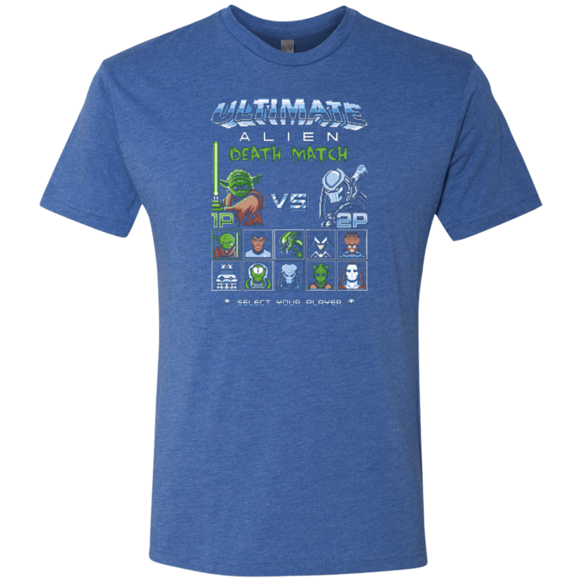 T-Shirts Vintage Royal / Small Alien Death Match Men's Triblend T-Shirt