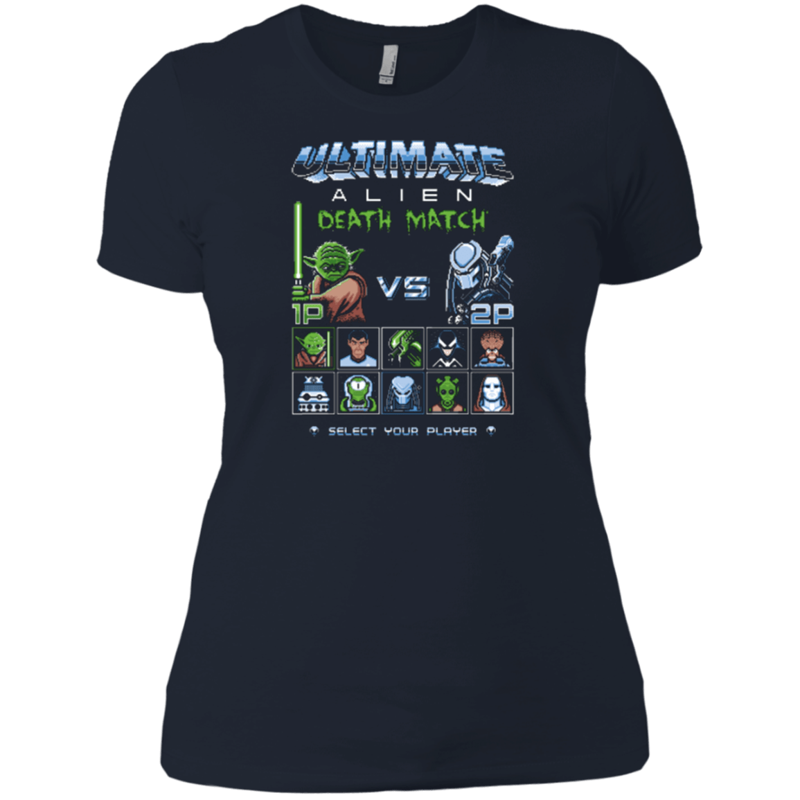 T-Shirts Midnight Navy / X-Small Alien Death Match Women's Premium T-Shirt