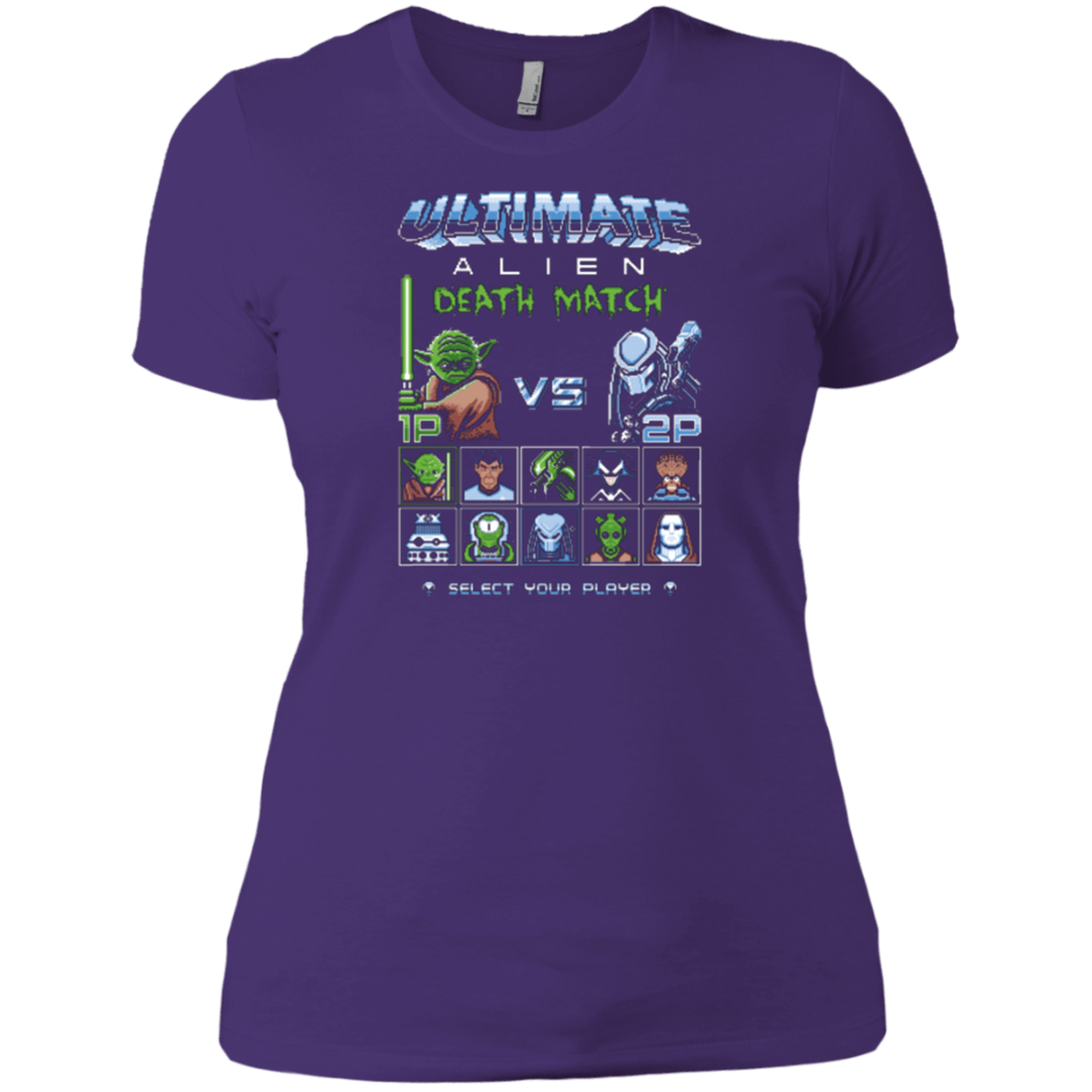 T-Shirts Purple / X-Small Alien Death Match Women's Premium T-Shirt