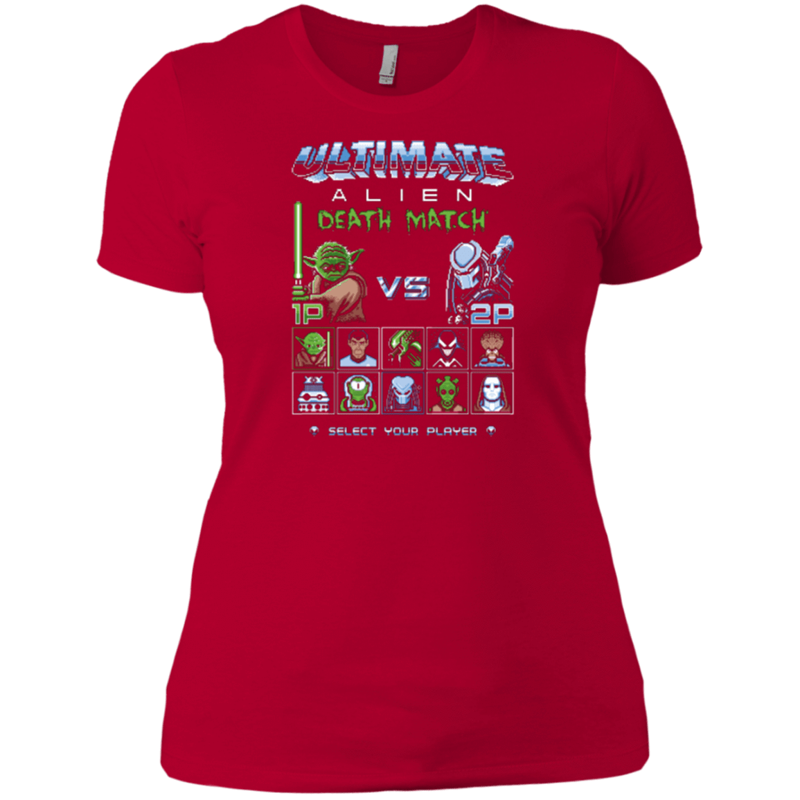 T-Shirts Red / X-Small Alien Death Match Women's Premium T-Shirt