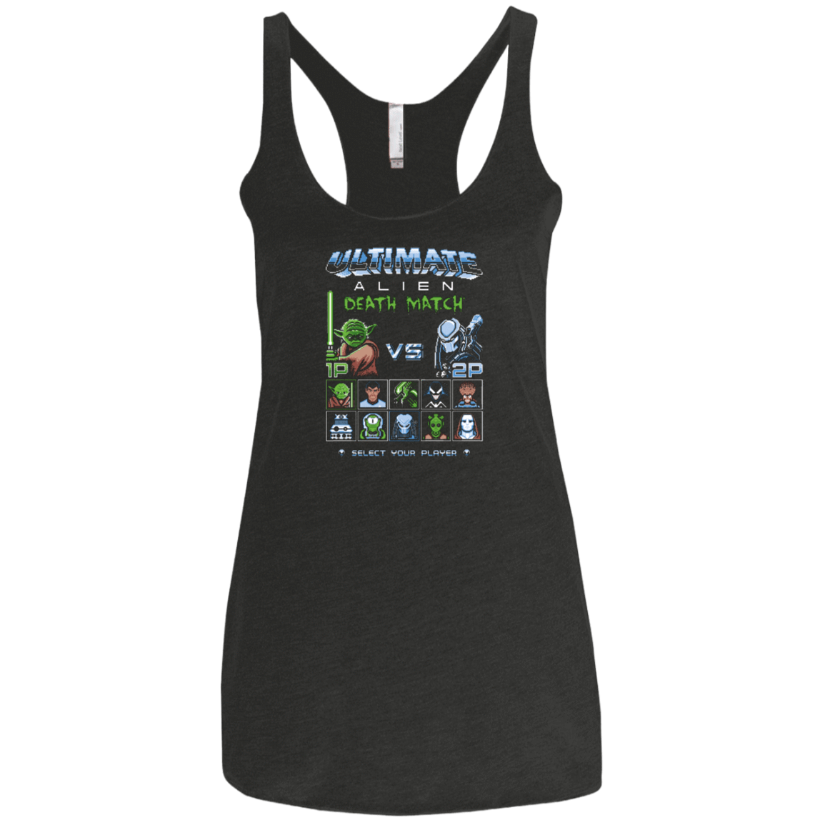 T-Shirts Vintage Black / X-Small Alien Death Match Women's Triblend Racerback Tank