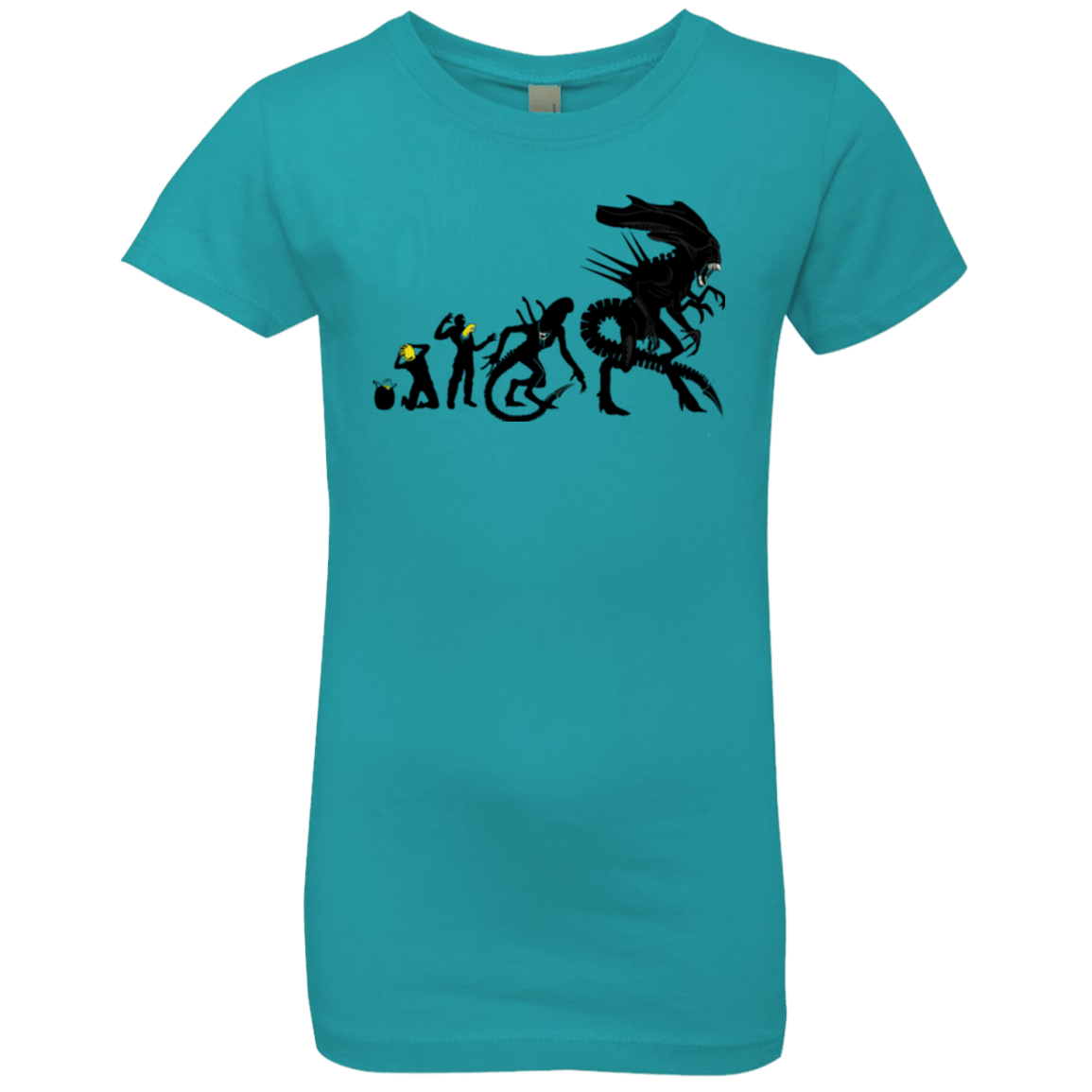 T-Shirts Tahiti Blue / YXS Alien Evolution Girls Premium T-Shirt