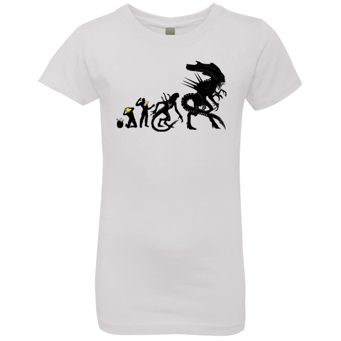 T-Shirts White / YXS Alien Evolution Girls Premium T-Shirt