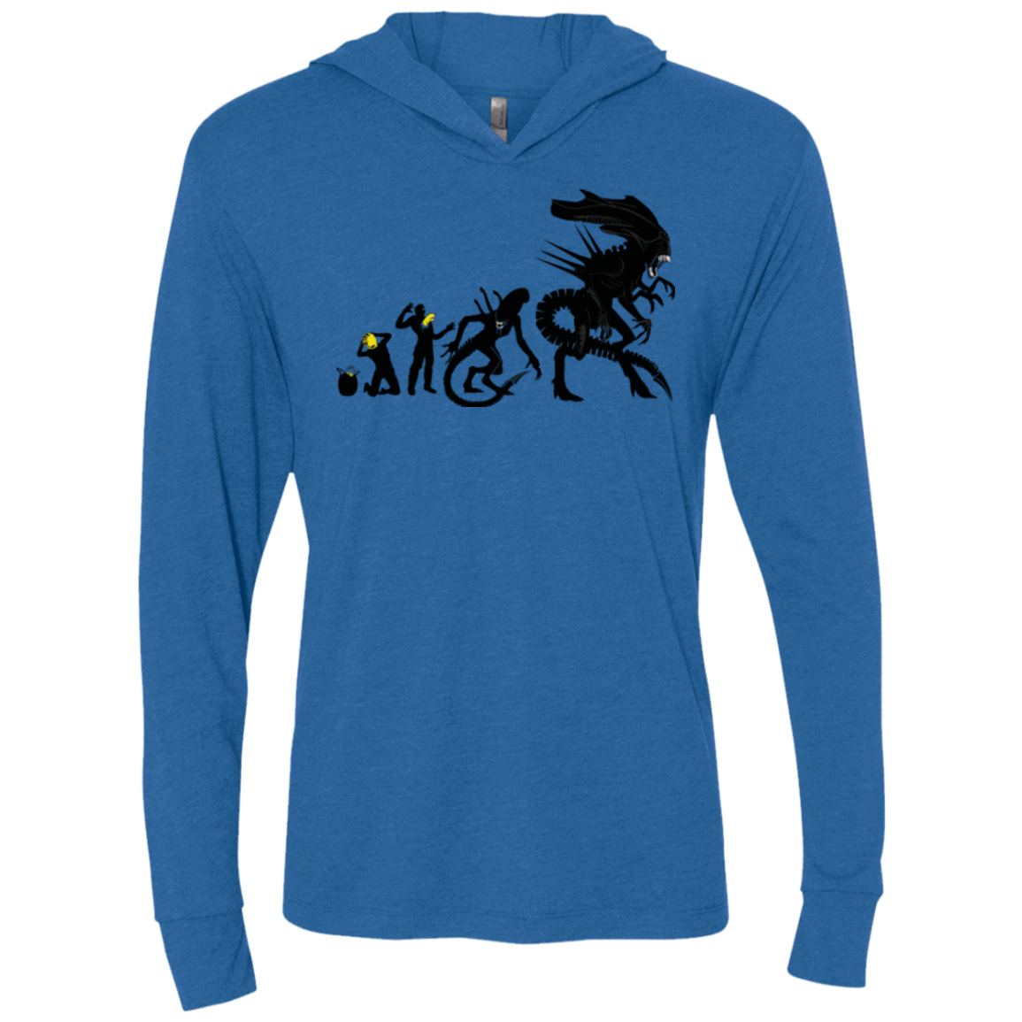 T-Shirts Vintage Royal / X-Small Alien Evolution Triblend Long Sleeve Hoodie Tee