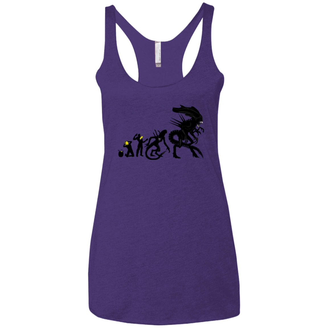 T-Shirts Purple / X-Small Alien Evolution Women's Triblend Racerback Tank