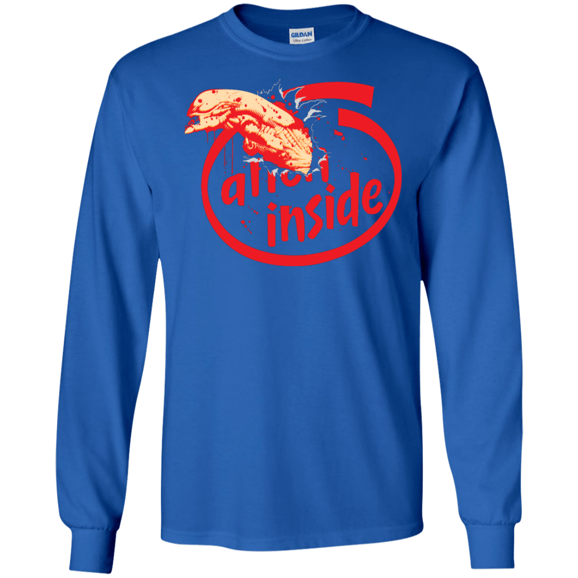 T-Shirts Royal / S Alien Inside Men's Long Sleeve T-Shirt