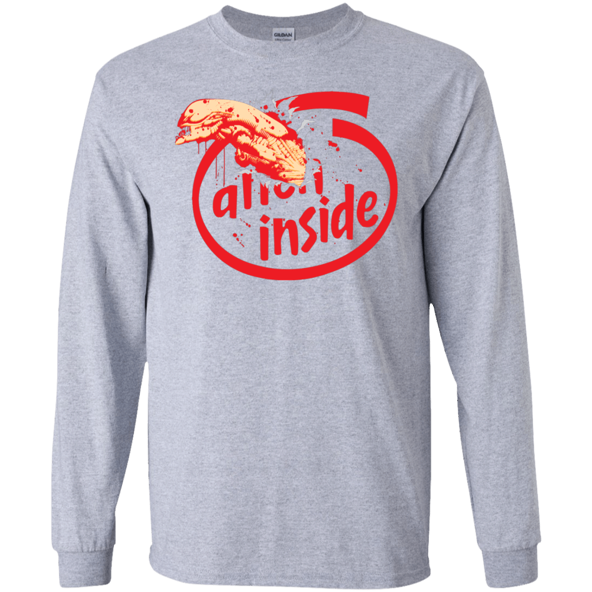 T-Shirts Sport Grey / S Alien Inside Men's Long Sleeve T-Shirt