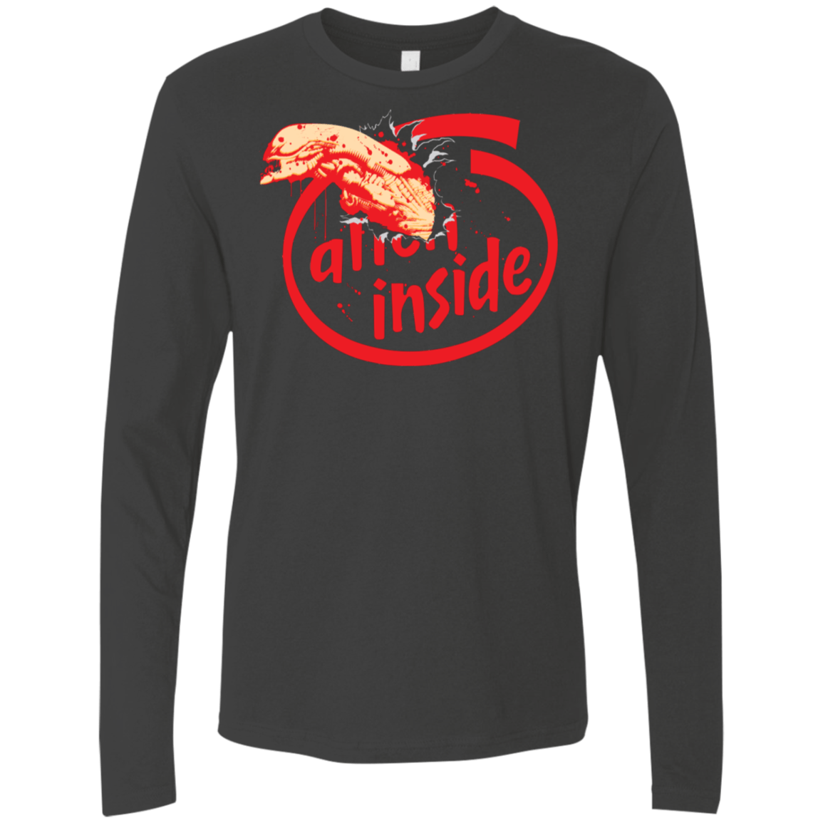 T-Shirts Heavy Metal / S Alien Inside Men's Premium Long Sleeve
