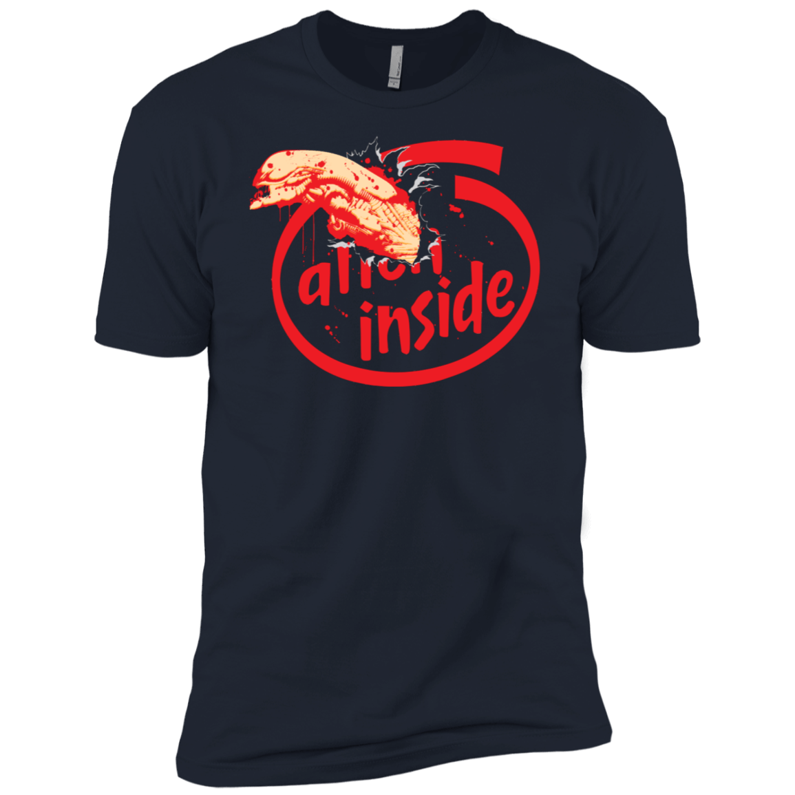 T-Shirts Midnight Navy / X-Small Alien Inside Men's Premium T-Shirt