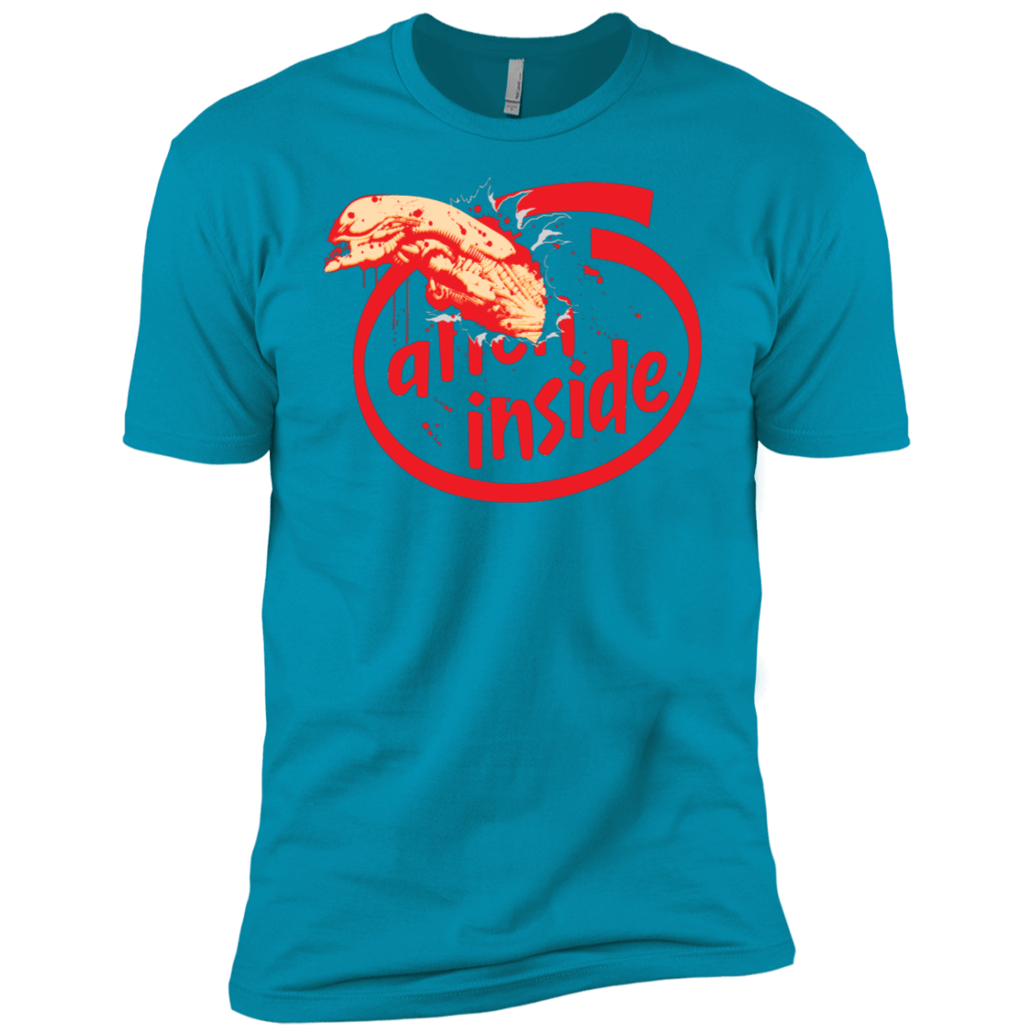 T-Shirts Turquoise / X-Small Alien Inside Men's Premium T-Shirt