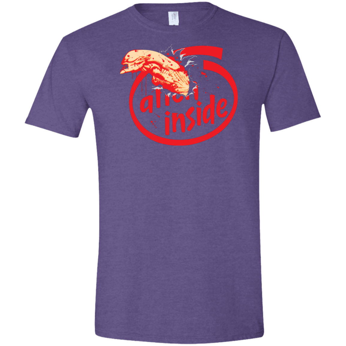 T-Shirts Heather Purple / S Alien Inside Men's Semi-Fitted Softstyle