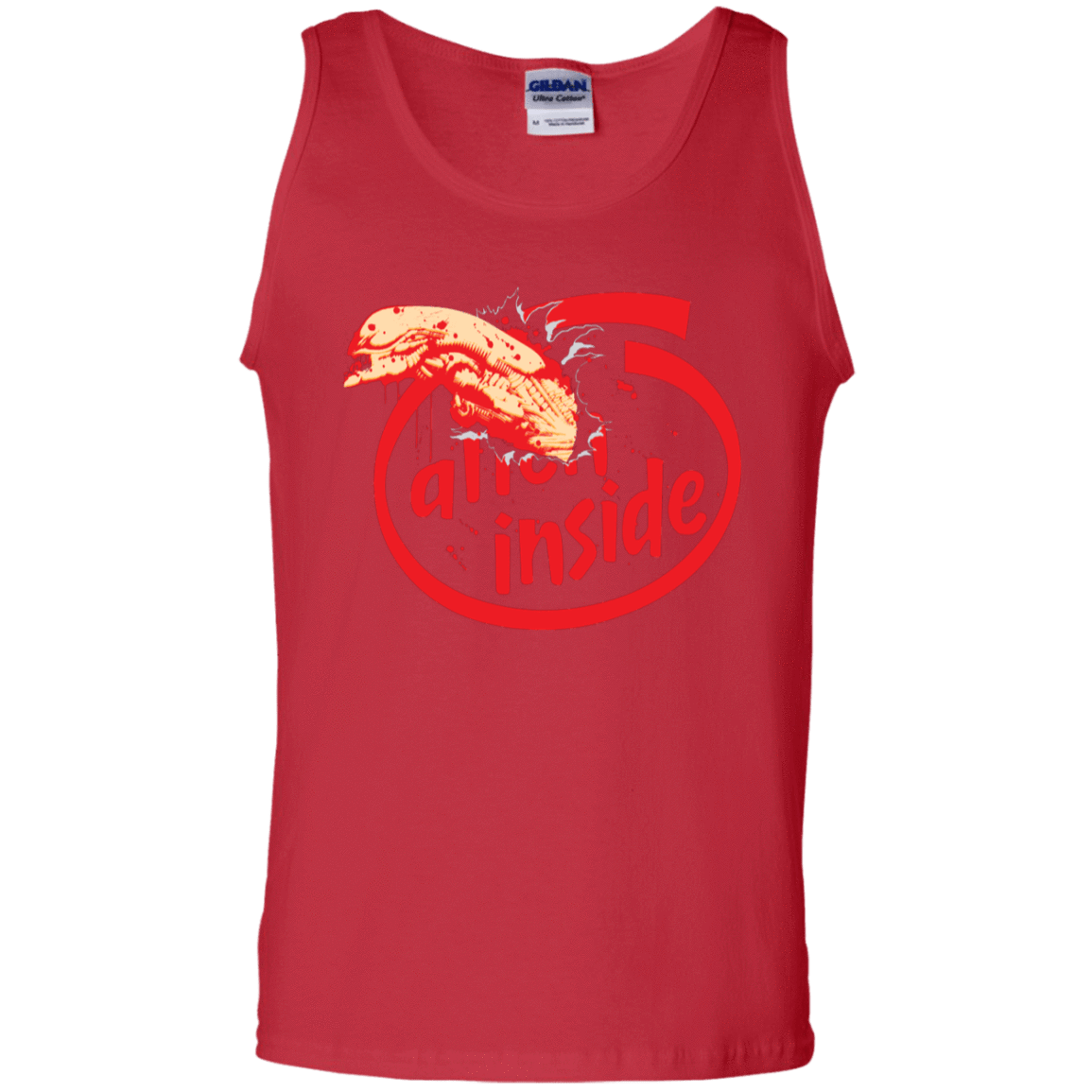 T-Shirts Red / S Alien Inside Men's Tank Top