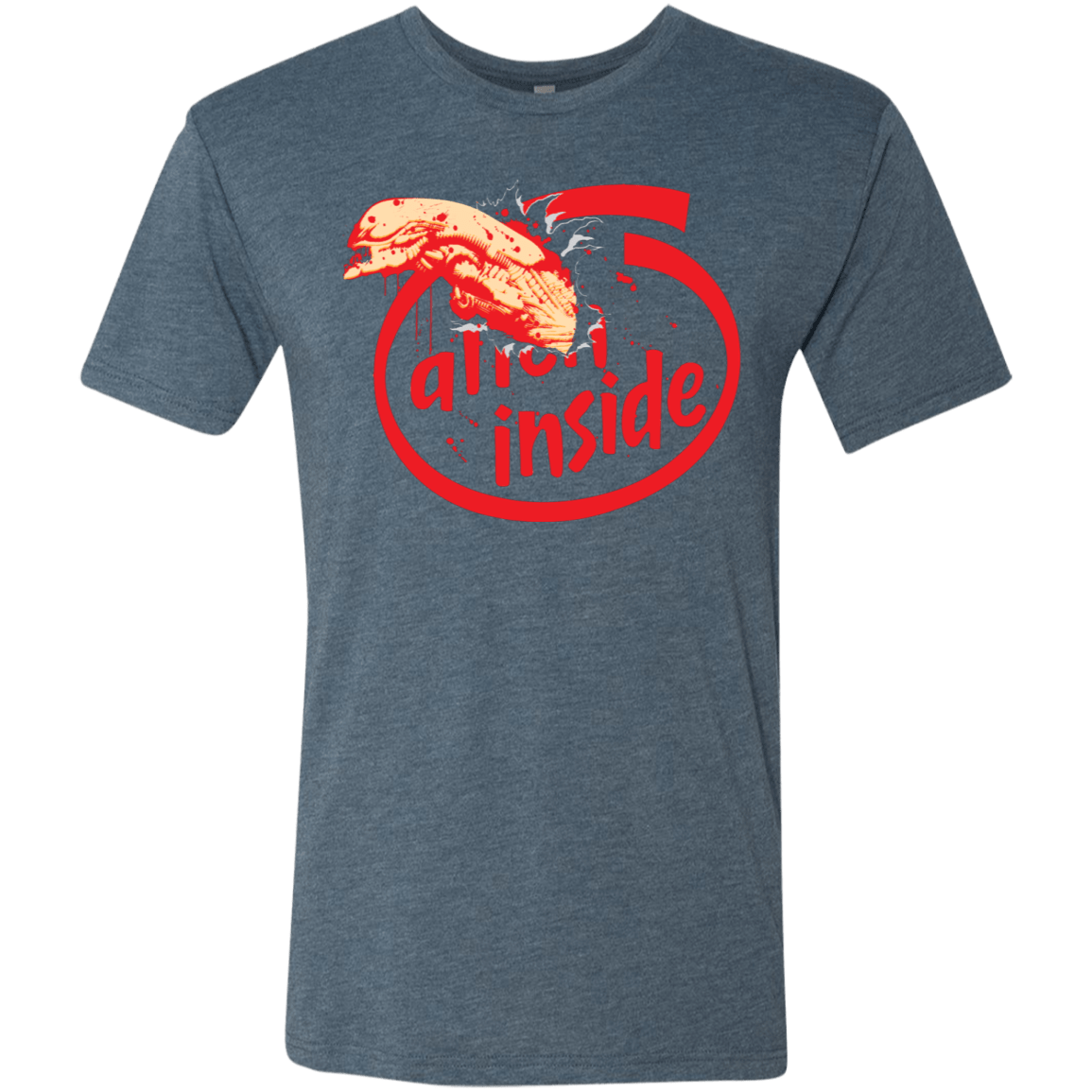 T-Shirts Indigo / S Alien Inside Men's Triblend T-Shirt