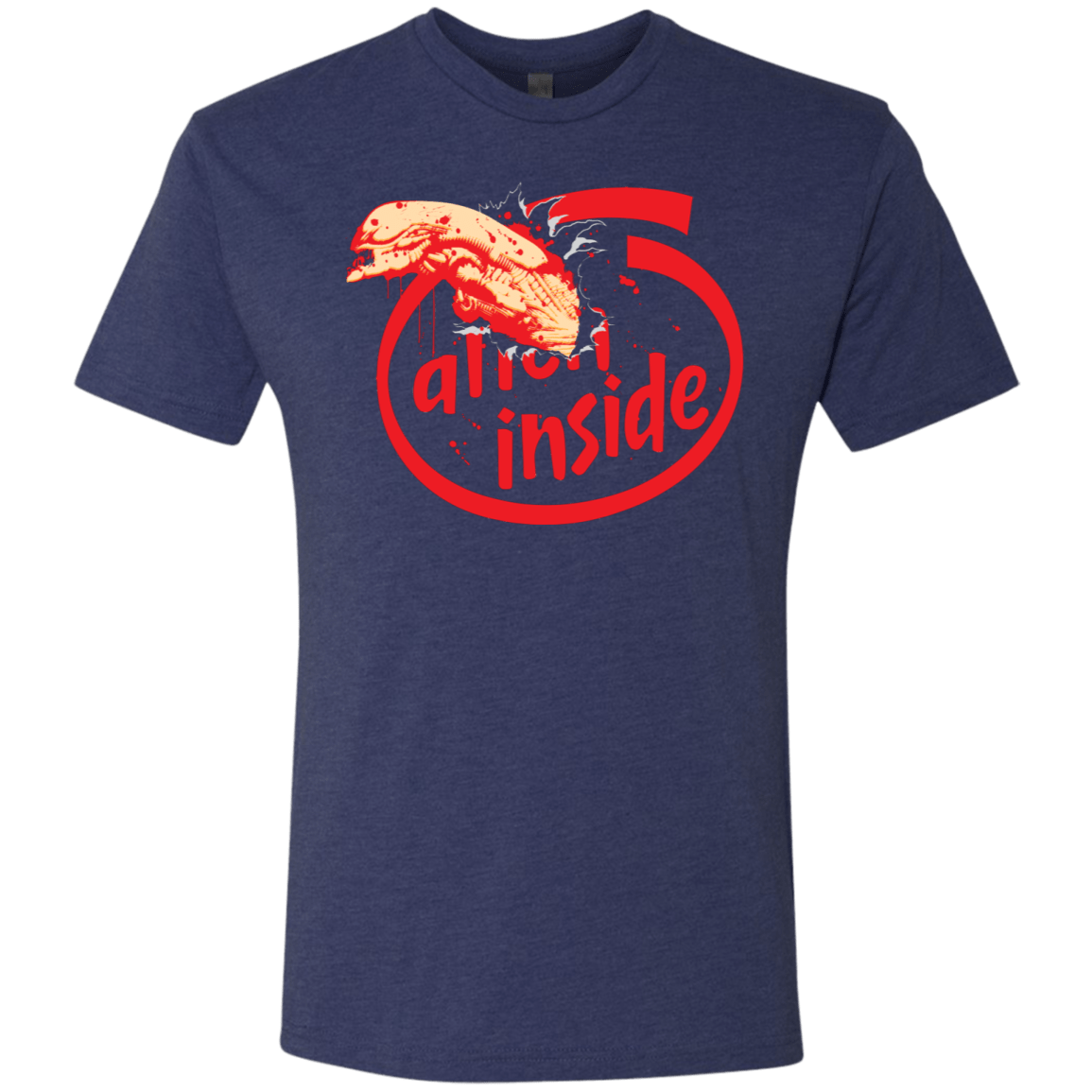 T-Shirts Vintage Navy / S Alien Inside Men's Triblend T-Shirt