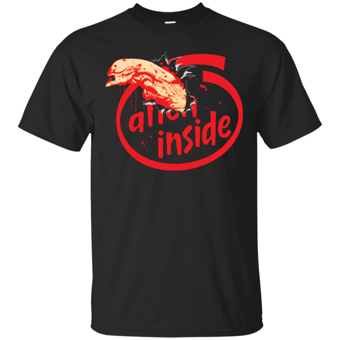 T-Shirts Black / S Alien Inside T-Shirt
