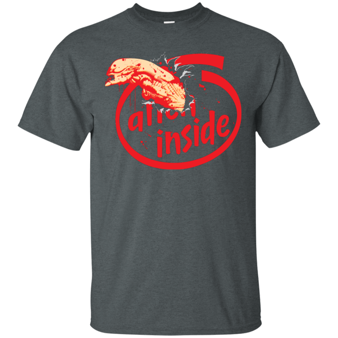 T-Shirts Dark Heather / S Alien Inside T-Shirt