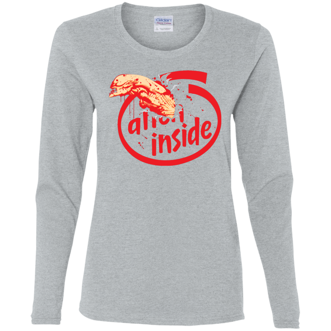T-Shirts Sport Grey / S Alien Inside Women's Long Sleeve T-Shirt