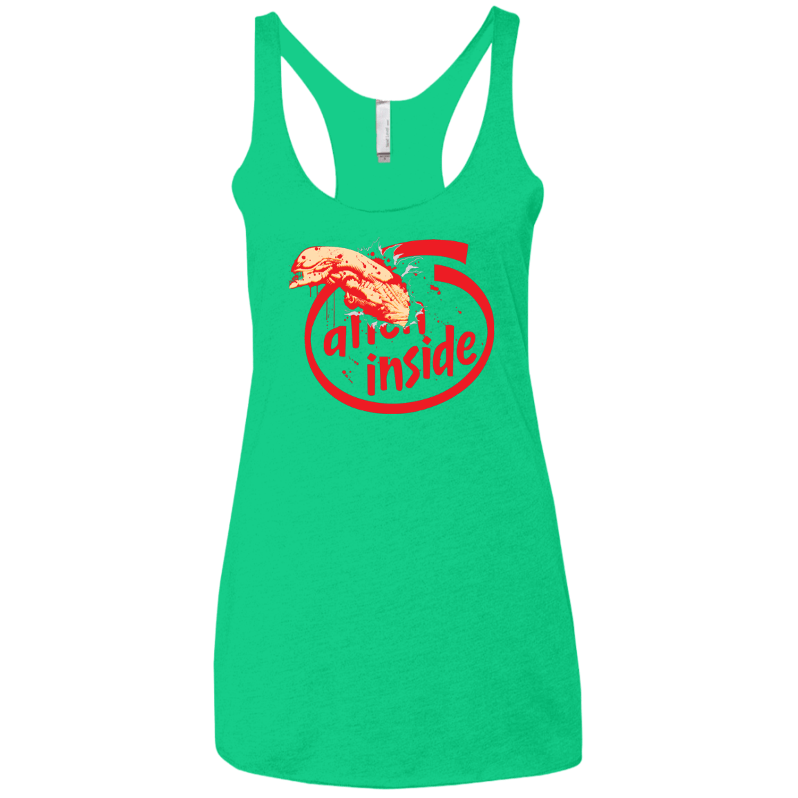 T-Shirts Envy / X-Small Alien Inside Women's Triblend Racerback Tank