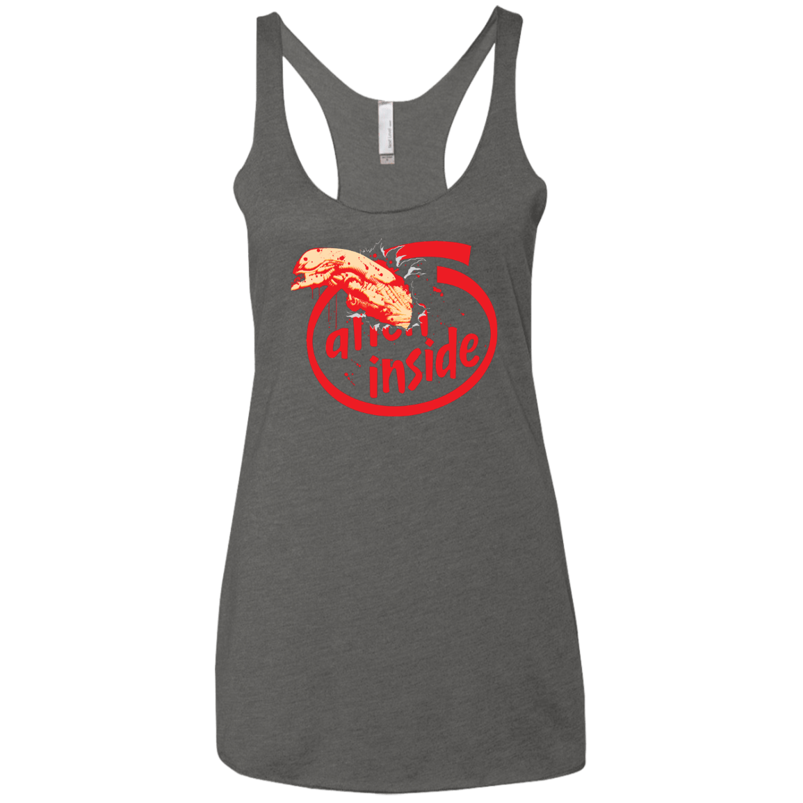 T-Shirts Premium Heather / X-Small Alien Inside Women's Triblend Racerback Tank